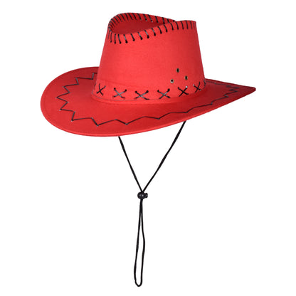 Classic Western Cowboy Hat with Stitched Detailing