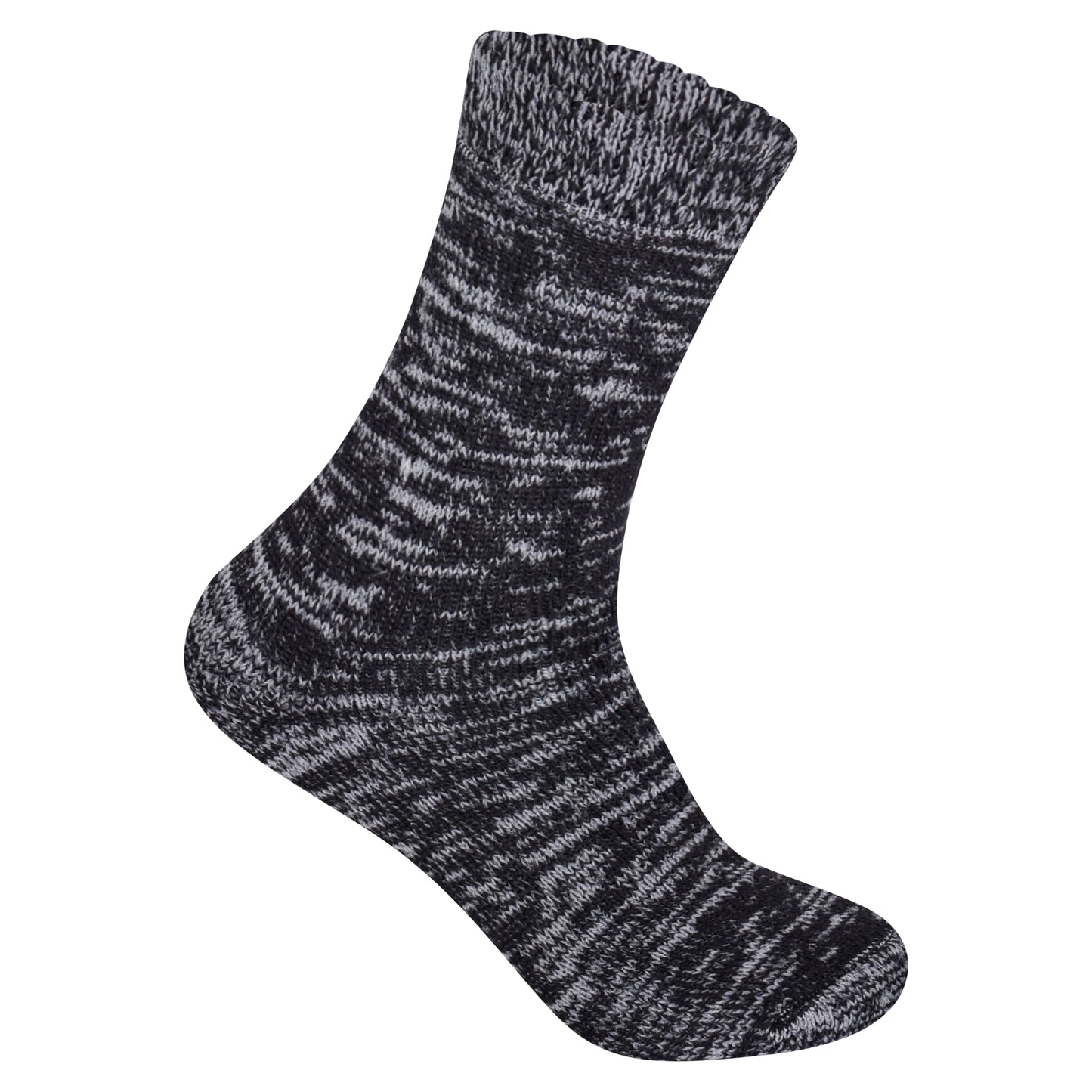 Mens Merino Lambs Wool Socks - Assorted Heather (12 Pairs)