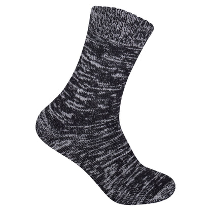 Mens Merino Lambs Wool Socks - Assorted Heather (12 Pairs)