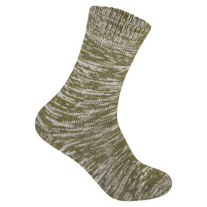 Mens Merino Lambs Wool Socks - Assorted Heather (12 Pairs)