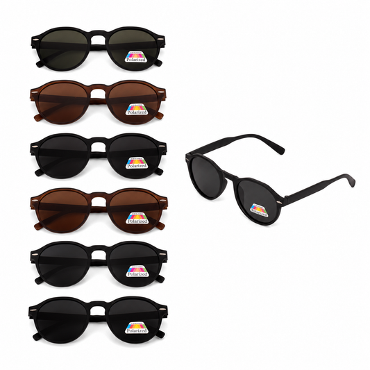 Polarized Round Panto Sunglasses - MSG-34 (12 Units)