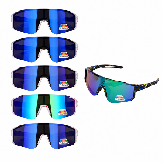 Polarized Shield Sports Sunglasses - MSG-42 (12 Units)
