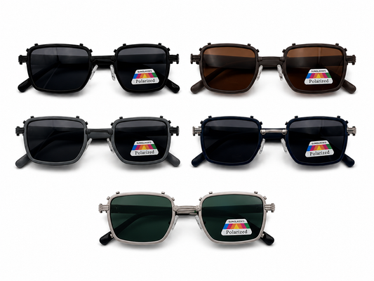 Polarized Retro Square Sunglasses - MSG-48 (12 Units)