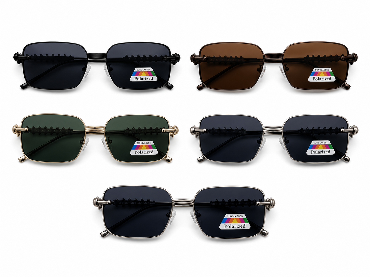 Polarized Vintage Rimless Sunglasses - MSG-49 (12 Units)