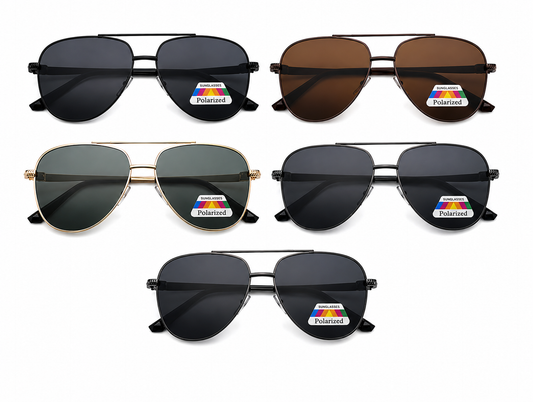Polarized Classic Aviator Sunglasses - MSG-61 (12 Units)