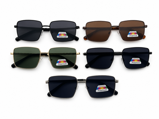 Polarized Squared Sunglasses - MSG-62 (12 Units)
