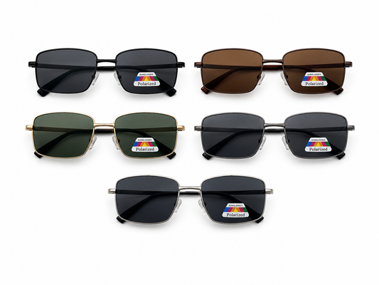 Polarized Rectangular Sunglasses - MSG-64 (12 Units)