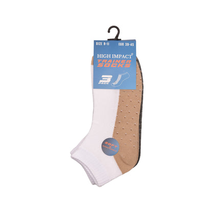 Mens Trainer Socks - Pin Dot Pattern (12 Pairs)