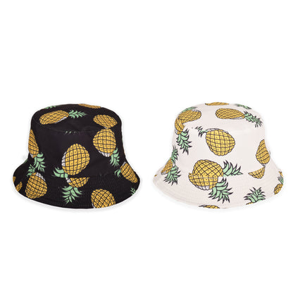 Reversible Pineapple Print Bucket Hat