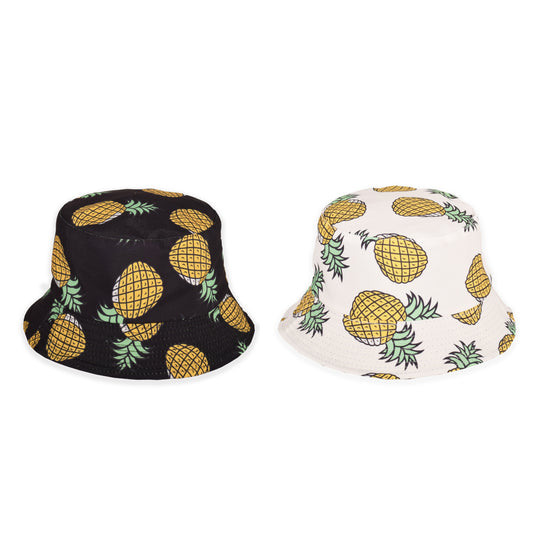 Reversible Pineapple Print Bucket Hat
