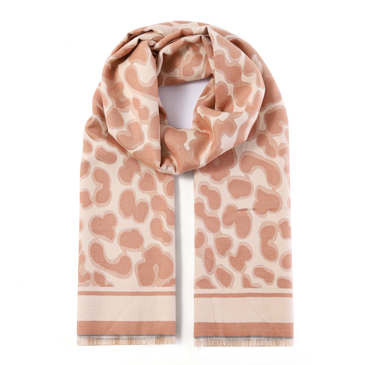 Luxurious Double Sided Jacquard Scarf - Wild Leopard
