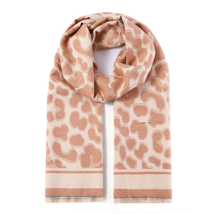 Luxurious Double Sided Jacquard Scarf - Wild Leopard
