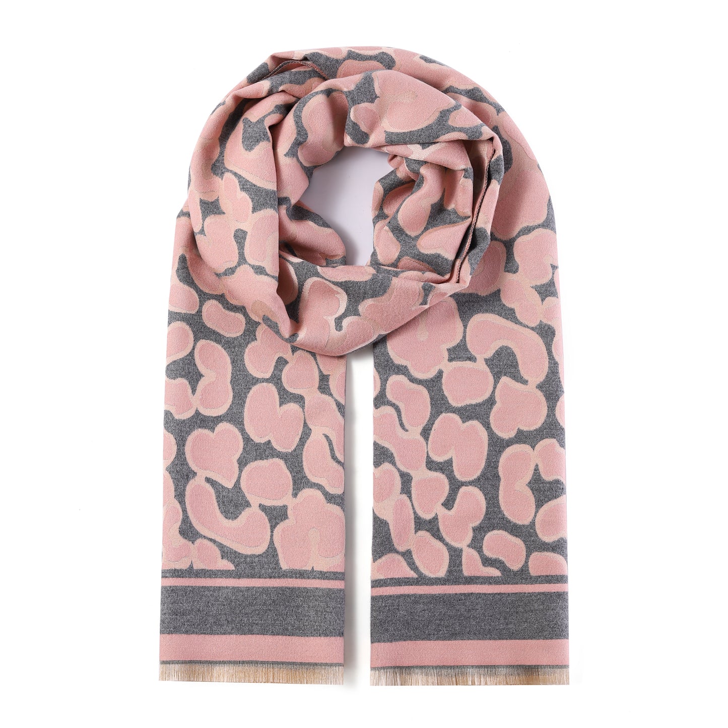 Luxurious Double Sided Jacquard Scarf - Wild Leopard
