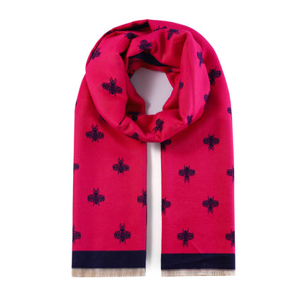Luxurious Double Sided Jacquard Scarf - Small Bee