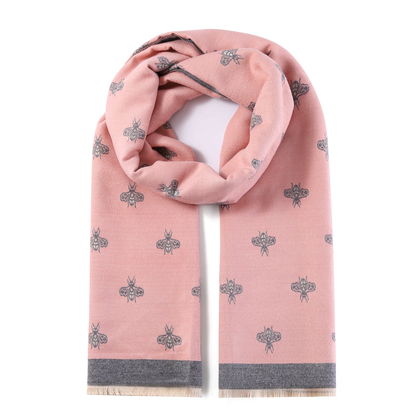 Luxurious Double Sided Jacquard Scarf - Small Bee
