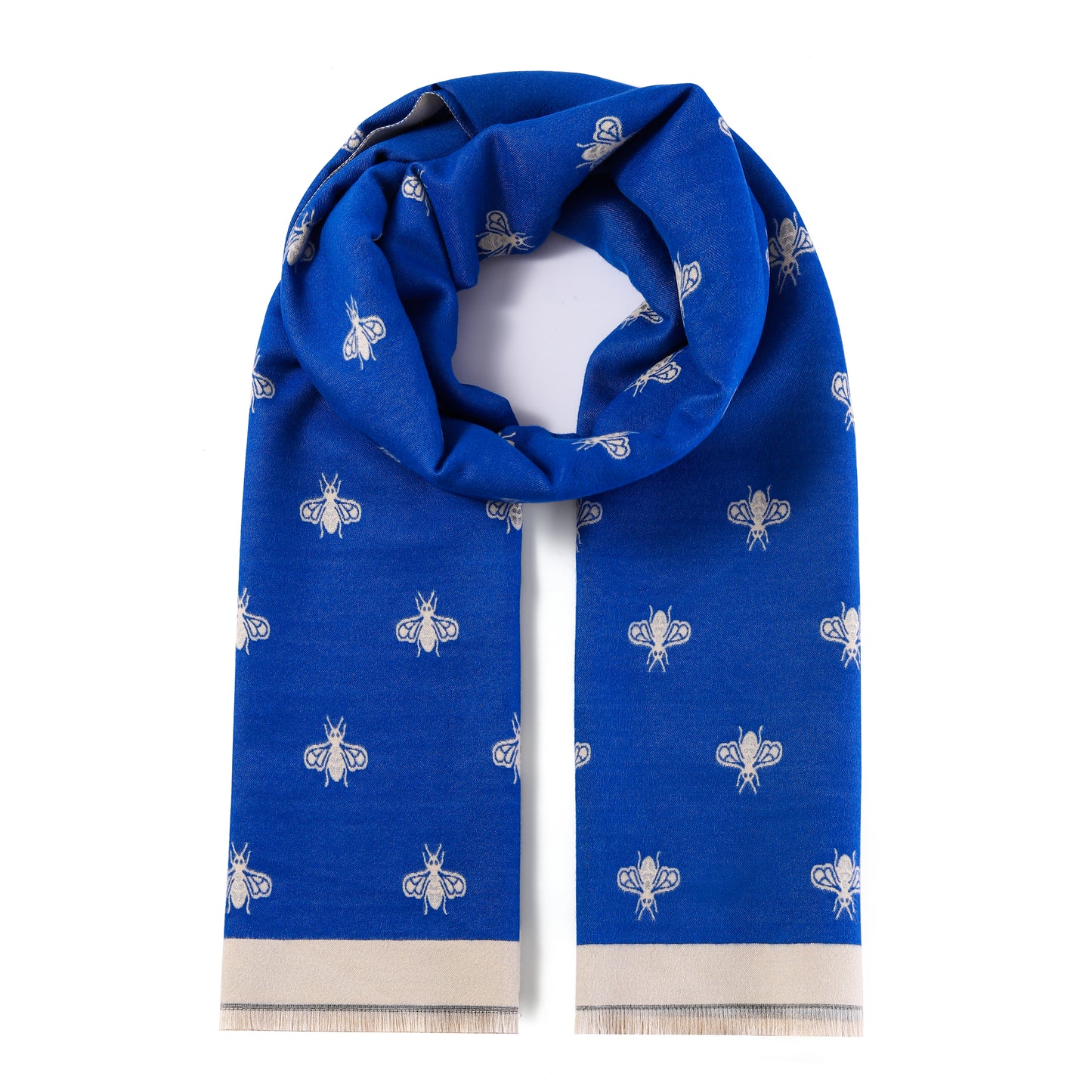 Luxurious Double Sided Jacquard Scarf - Small Bee