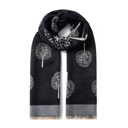 Luxurious Double Sided Jacquard Scarf - Multi-Colour Eternal Tree of Life