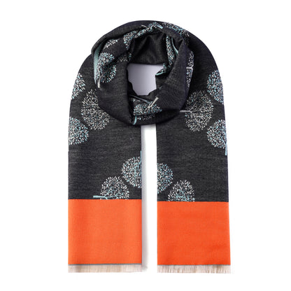 Luxurious Double Sided Jacquard Scarf - Fourfold Tree of Life