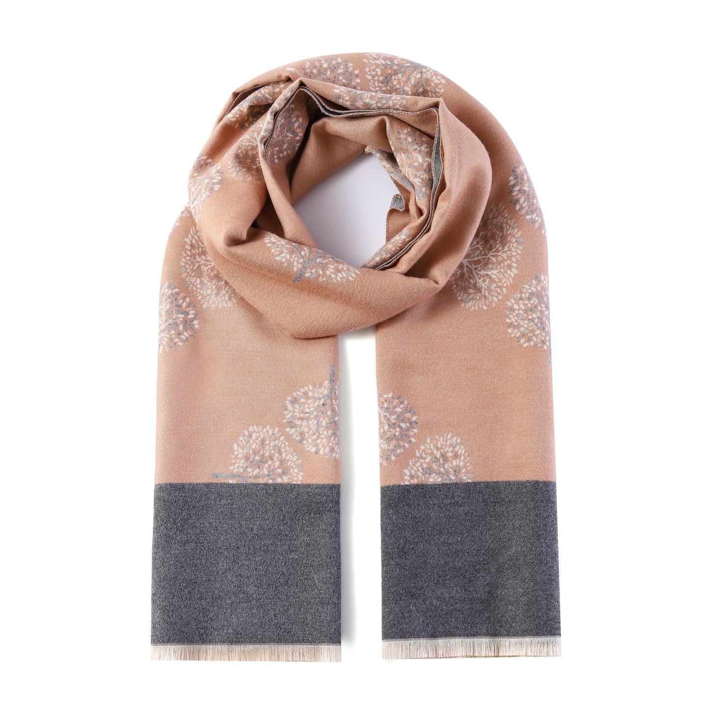 Luxurious Double Sided Jacquard Scarf - Fourfold Tree of Life