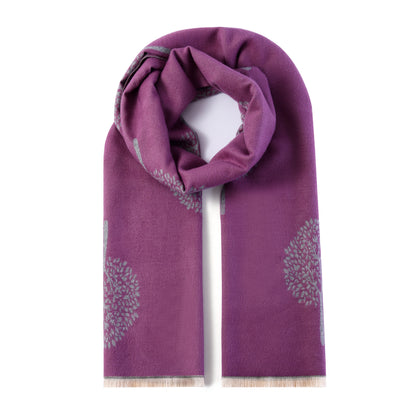 Luxurious Double Sided Jacquard Scarf - Tree of Life