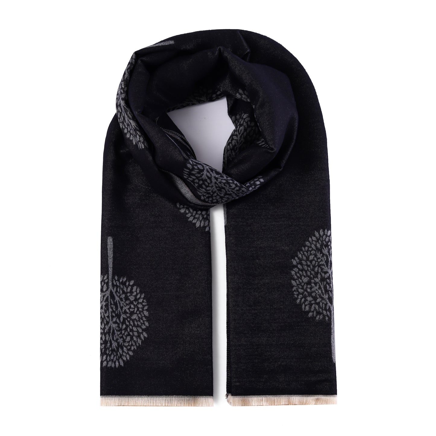 Luxurious Double Sided Jacquard Scarf - Tree of Life