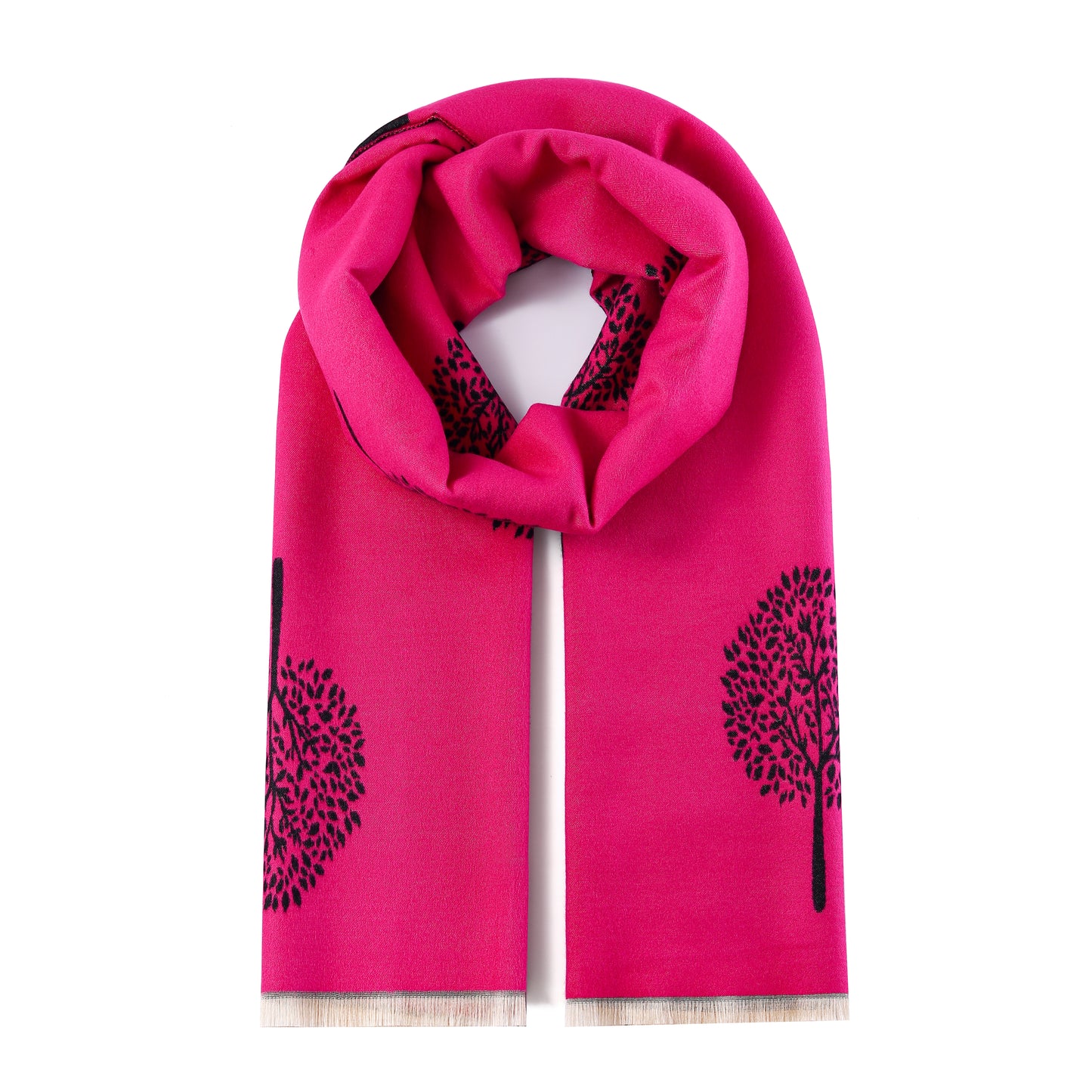 Luxurious Double Sided Jacquard Scarf - Tree of Life