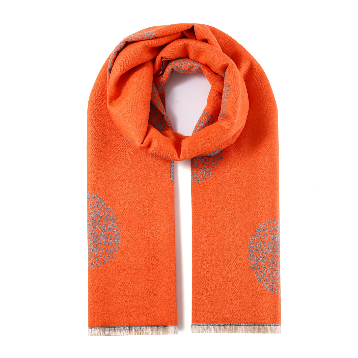 Luxurious Double Sided Jacquard Scarf - Tree of Life