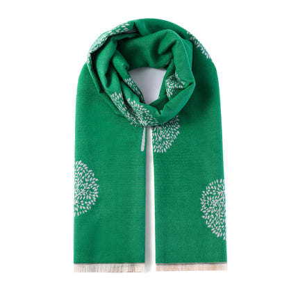 Luxurious Double Sided Jacquard Scarf - Tree of Life