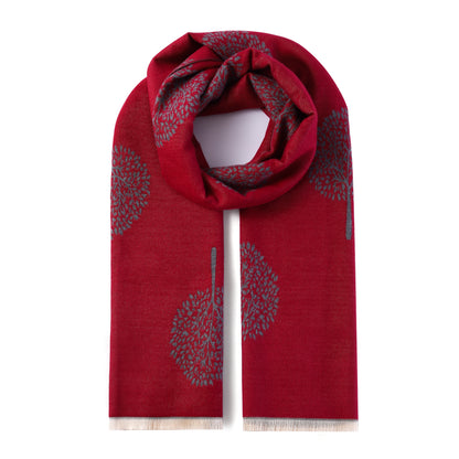 Luxurious Double Sided Jacquard Scarf - Tree of Life