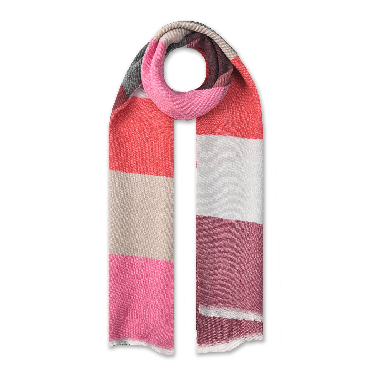 Colourful Ribbed Check Scarves