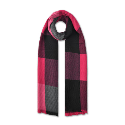 Colourful Ribbed Check Scarves