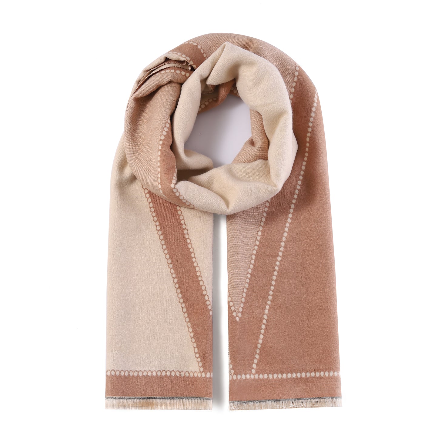 Luxurious Double Sided Jacquard Scarf - Geometric Elegance
