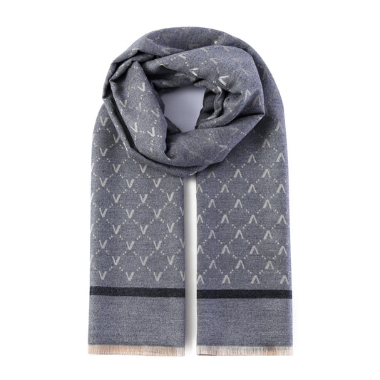 Luxurious Double Sided Jacquard Scarf - V-Patterned Elegance