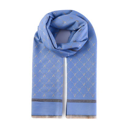 Luxurious Double Sided Jacquard Scarf - V-Patterned Elegance