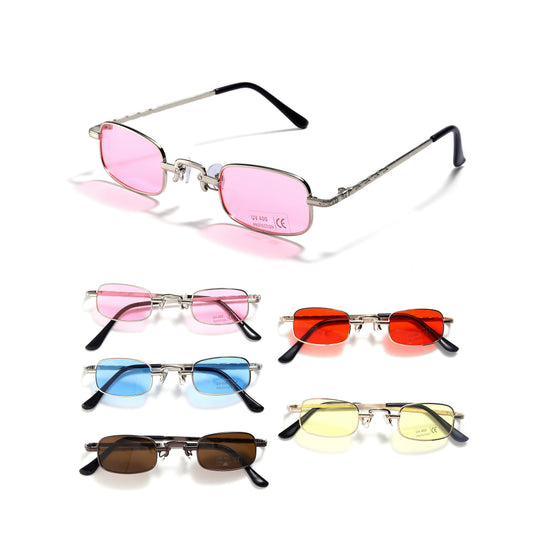 Royal Stallion Vintage Small Rectangular Frame Sunglasses SUNGLA-1 (12 Units)