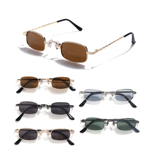 Royal Stallion Small Rectangular Frame - Dark Colours Sunglasses SUNGLA-6 (12 Units)