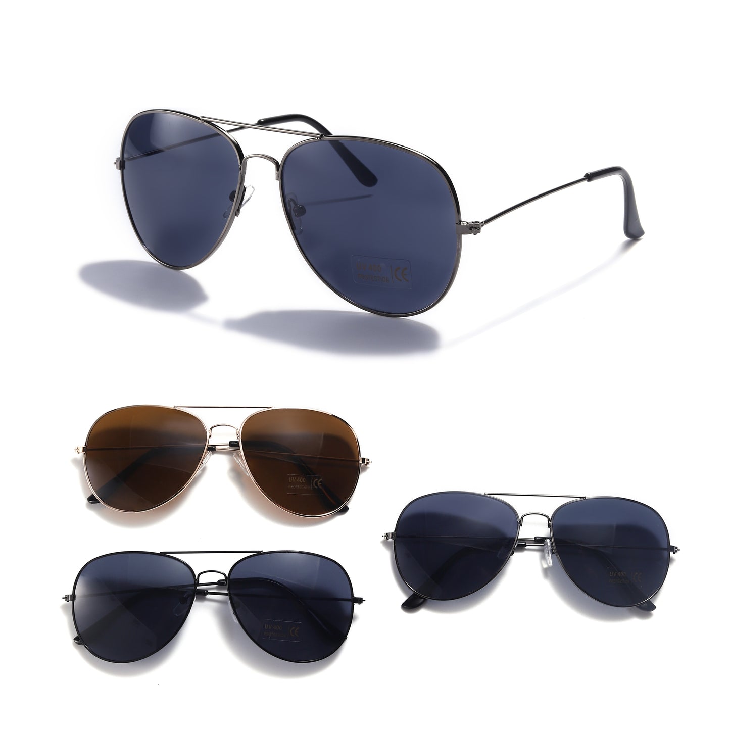 Royal Stallion Dark Coloured Aviator Sunglasses SUNGLA-7 (12 Units)
