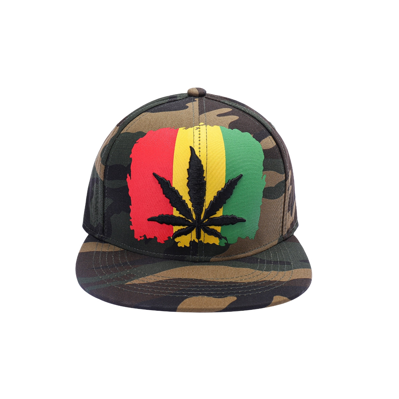 Rasta Flag - Ganja Leaf Snapback Snapbacks