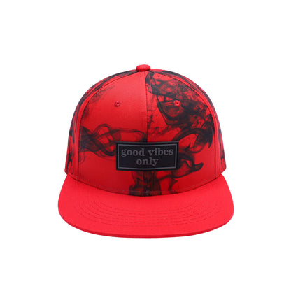Smoke Print Snapback – Good Vibes Only Patch