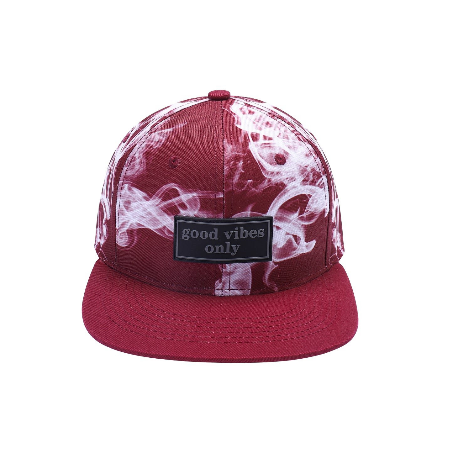 Smoke Print Snapback – Good Vibes Only Patch