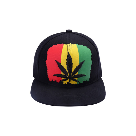 Rasta Flag - Ganja Leaf Snapback Snapbacks