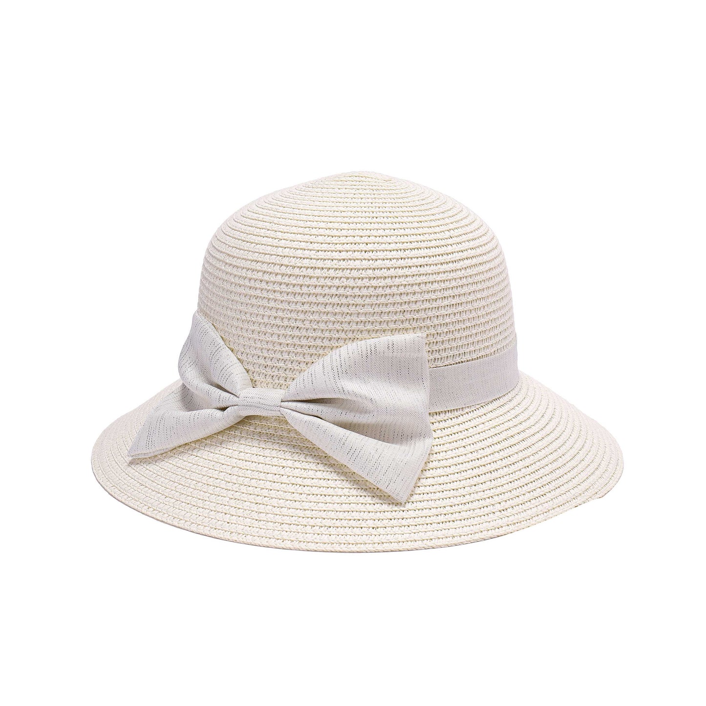 Ladies Classic Cloche Sun Hat with Sculpted Textured Bow