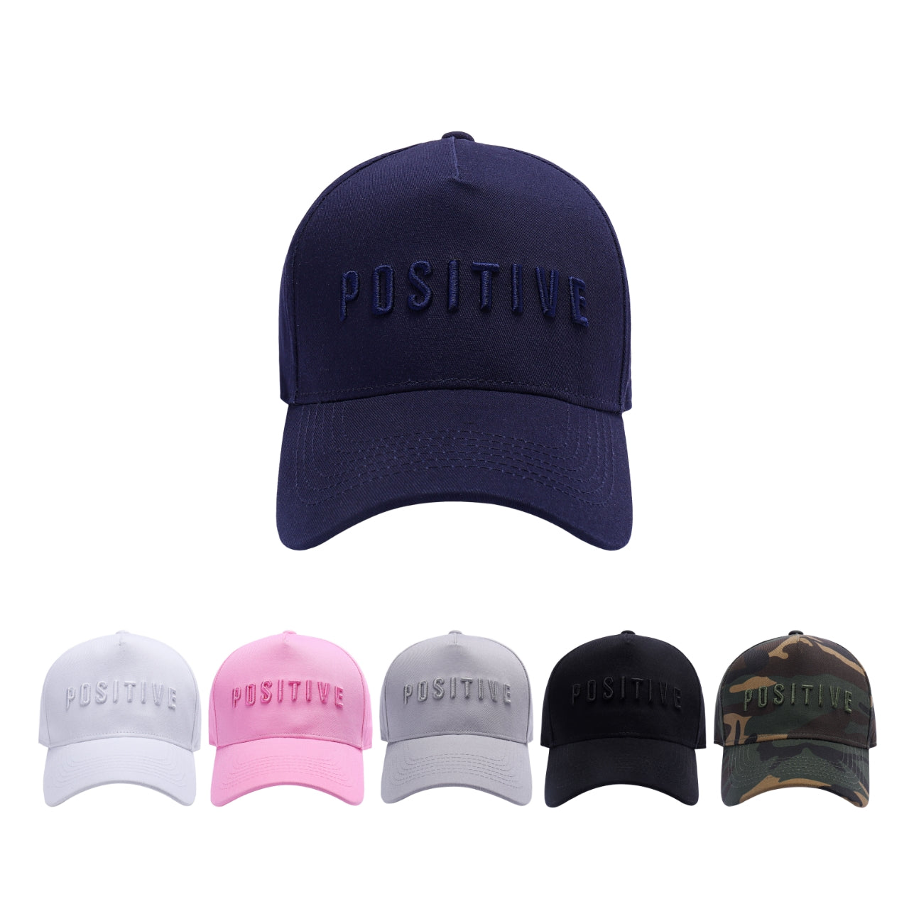 The 'Positive' Statement Embroidered Baseball Caps