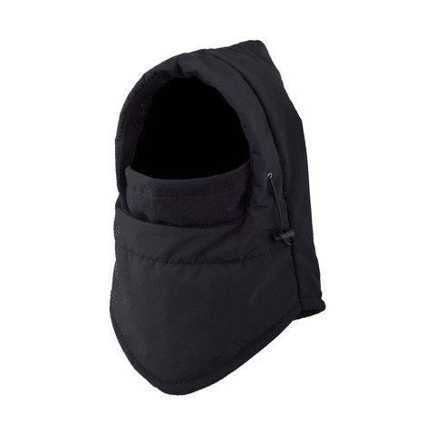 Adults Fleece Lined Adjustable Waterproof Balaclava - Black