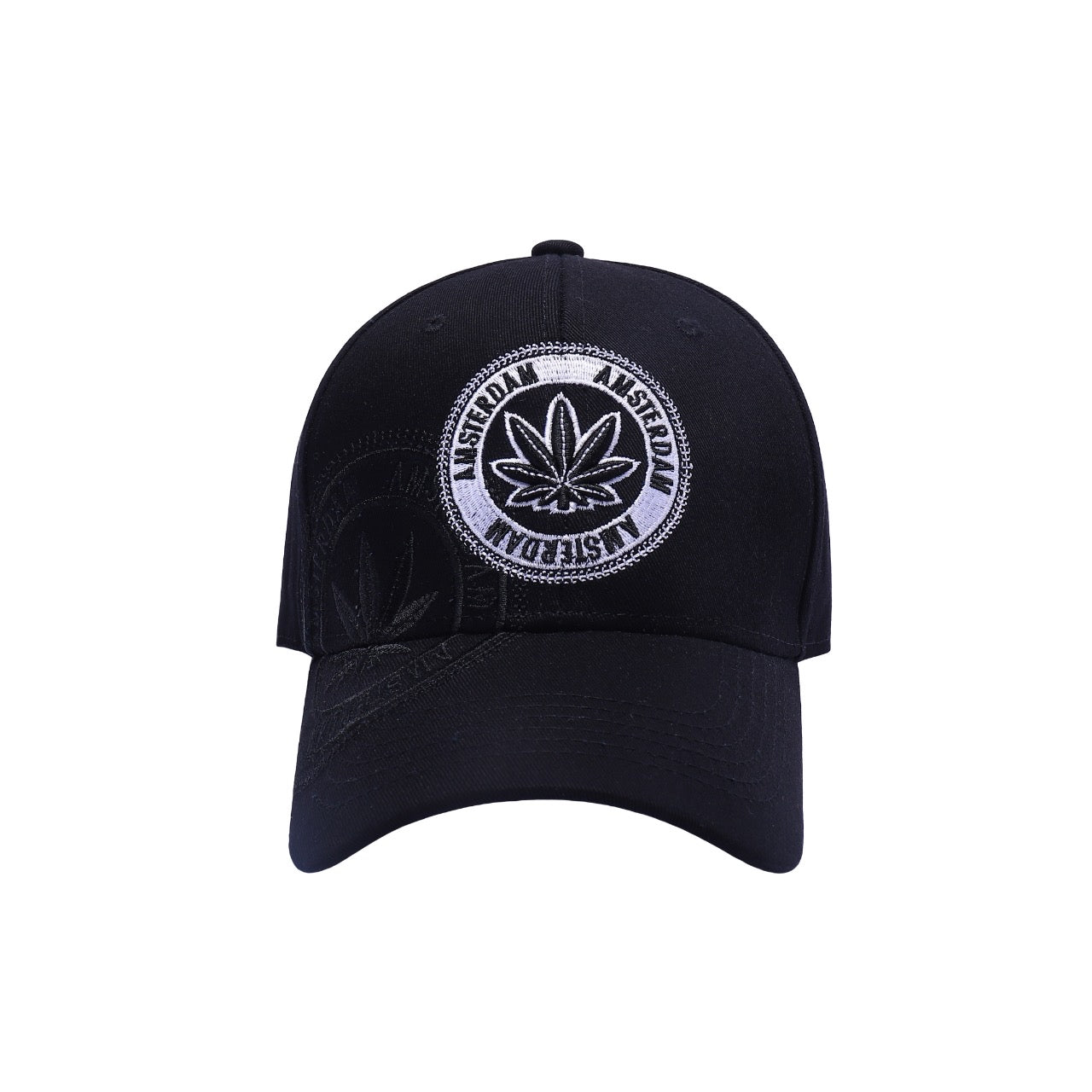 Amsterdam Ganja Leaf Embroidered Baseball Caps