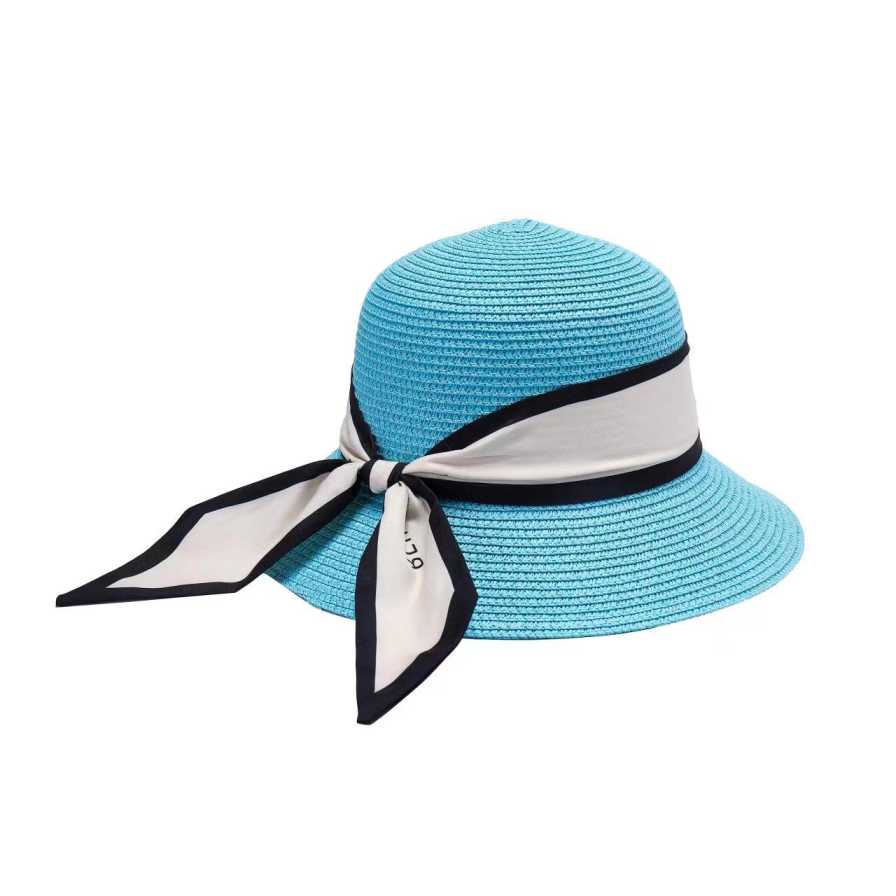 Ladies Classic Sun Hat with Black Trim Bow