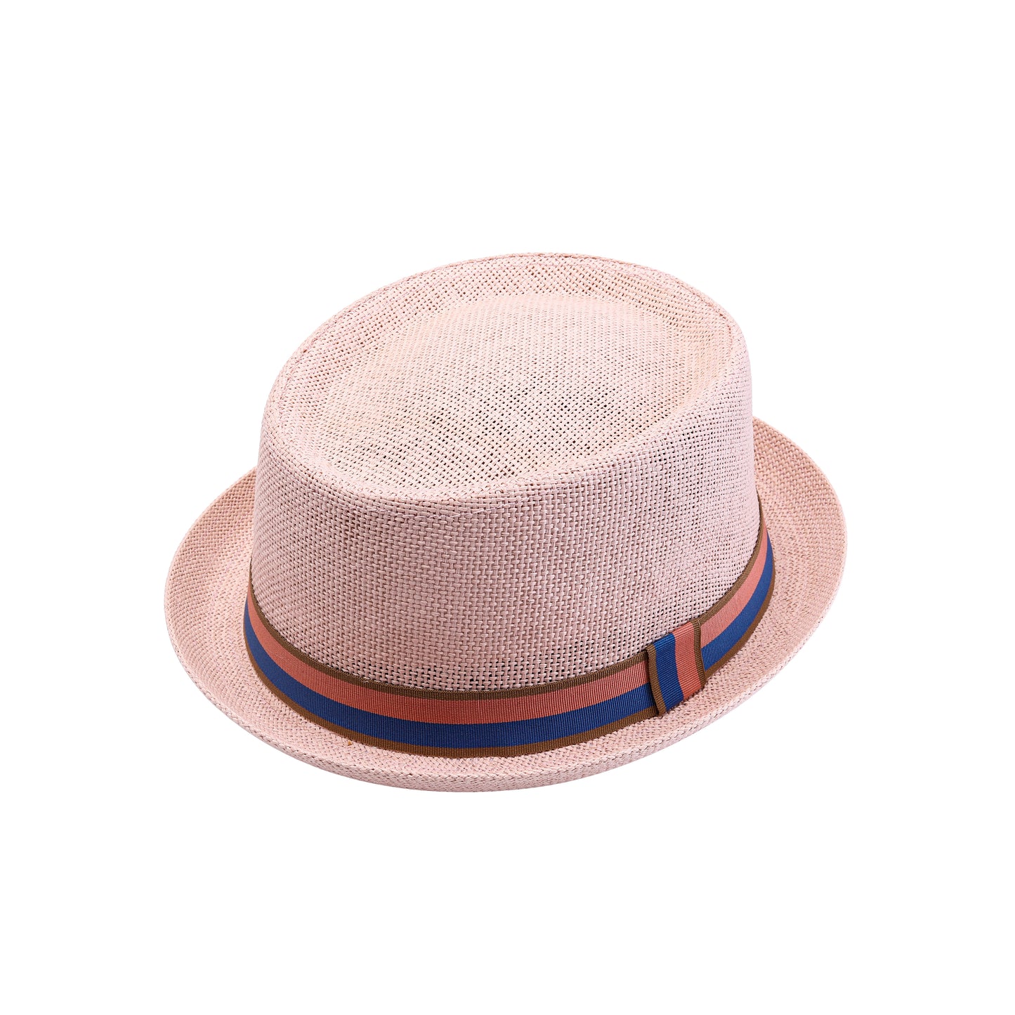 Classic Pork Pie Hat with Assorted Stripe Band