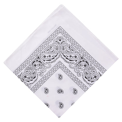 Paisley Print Bandana - White