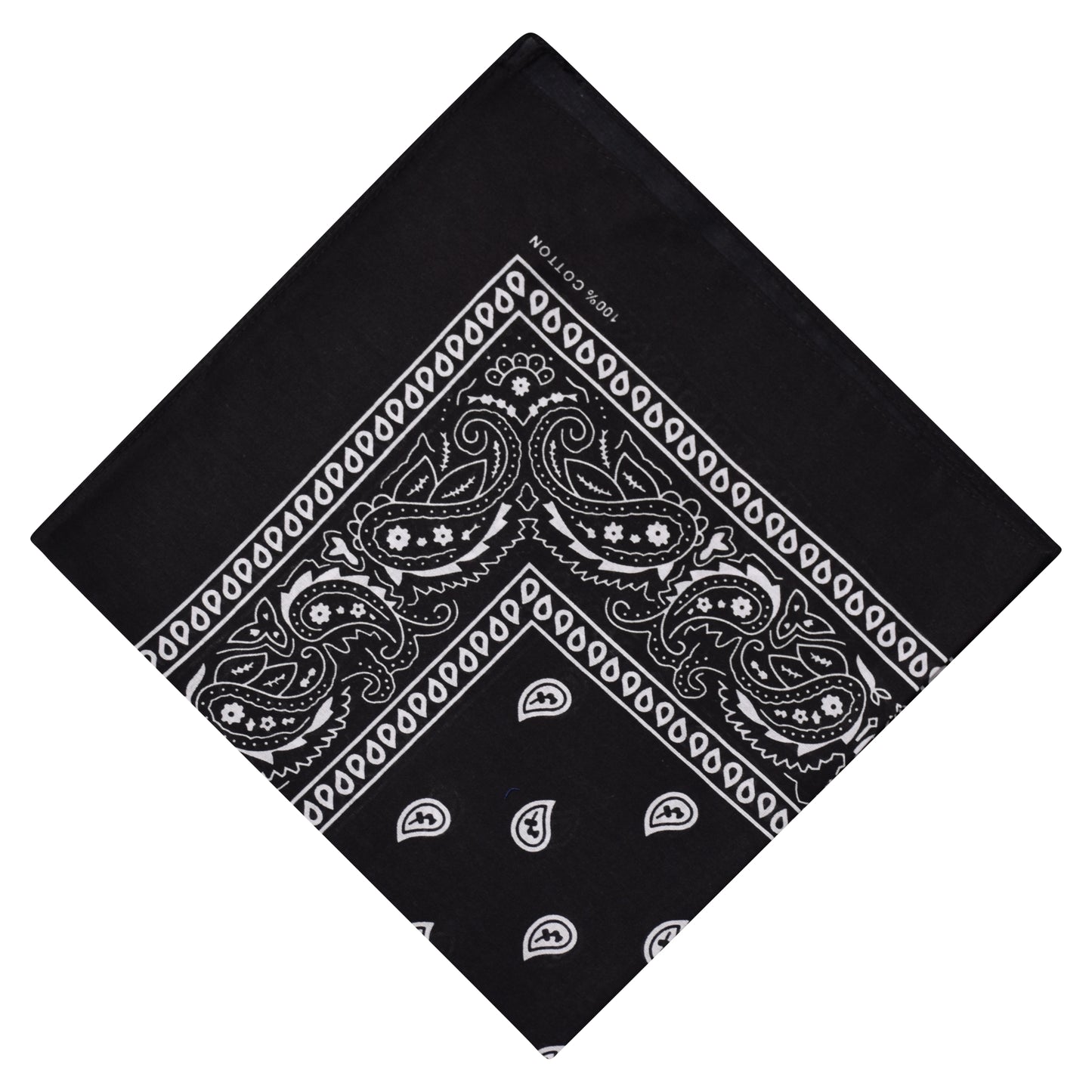 Paisley Print Bandana - Black