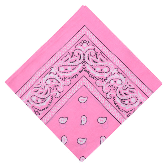 Paisley Print Bandana - Pink